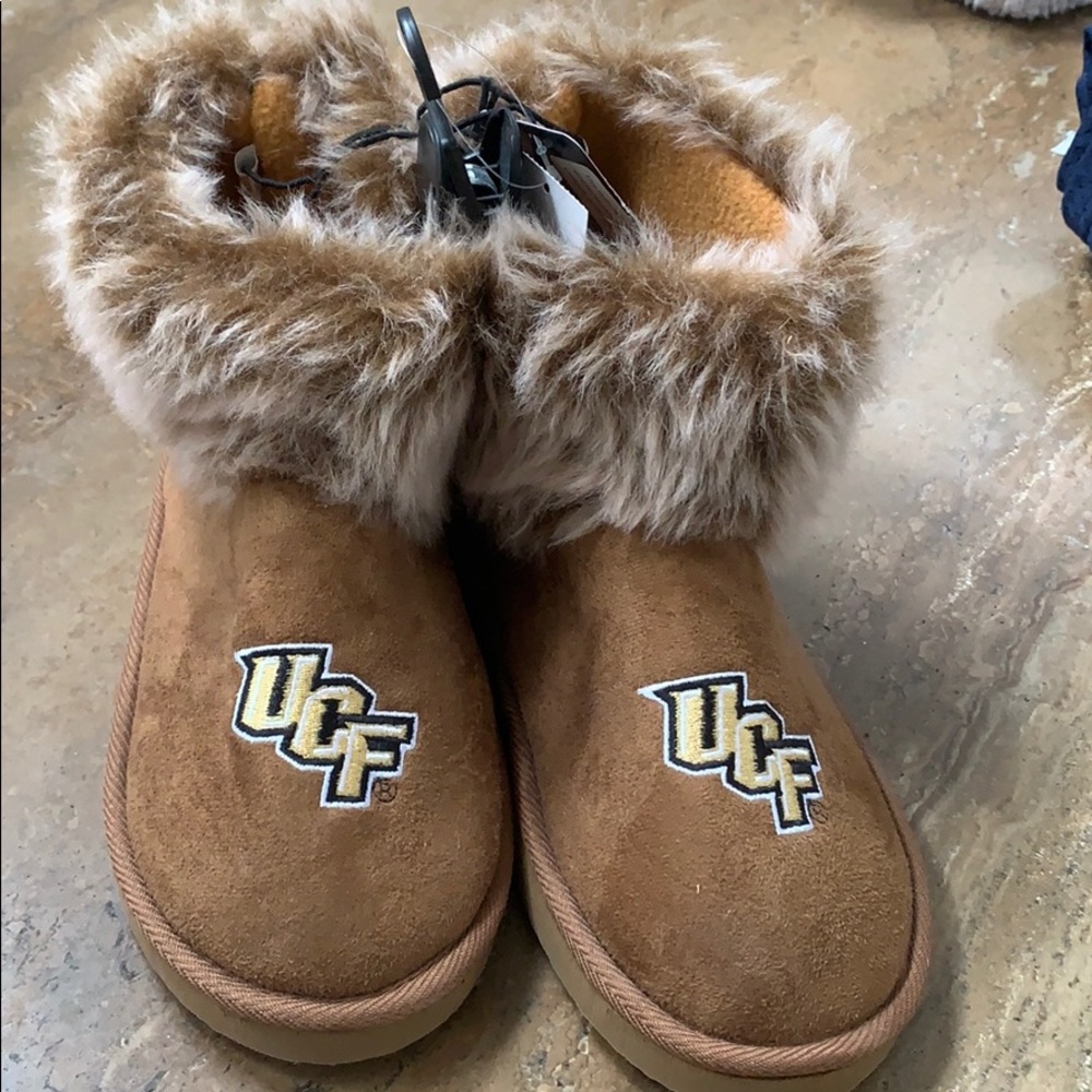 UCF fur booties